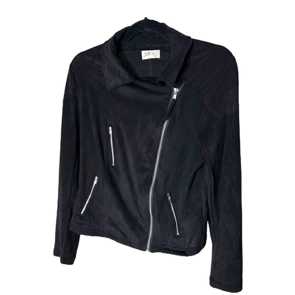 Jolt zip up mesh jacket black size small